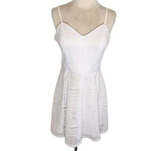 White Lace Fit and Flare Dress As You Wish Size M